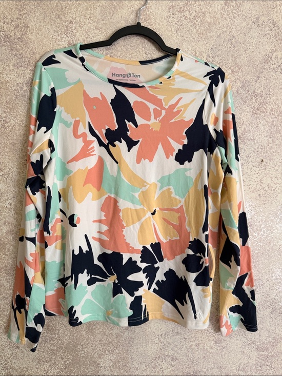 Hang Ten Tops - Hang Ten Sun Protection Floral-Print Long Sleeve Tee NWOT